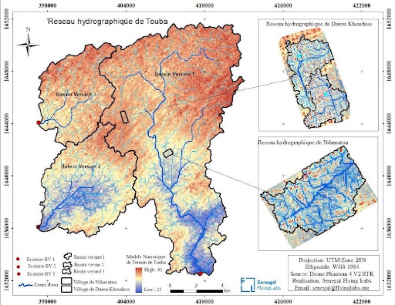 Heat Map: Touba water system to identify vulnerable wetlands and flooding areas