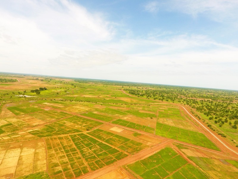 Aerial view of Soum irrigation scheme